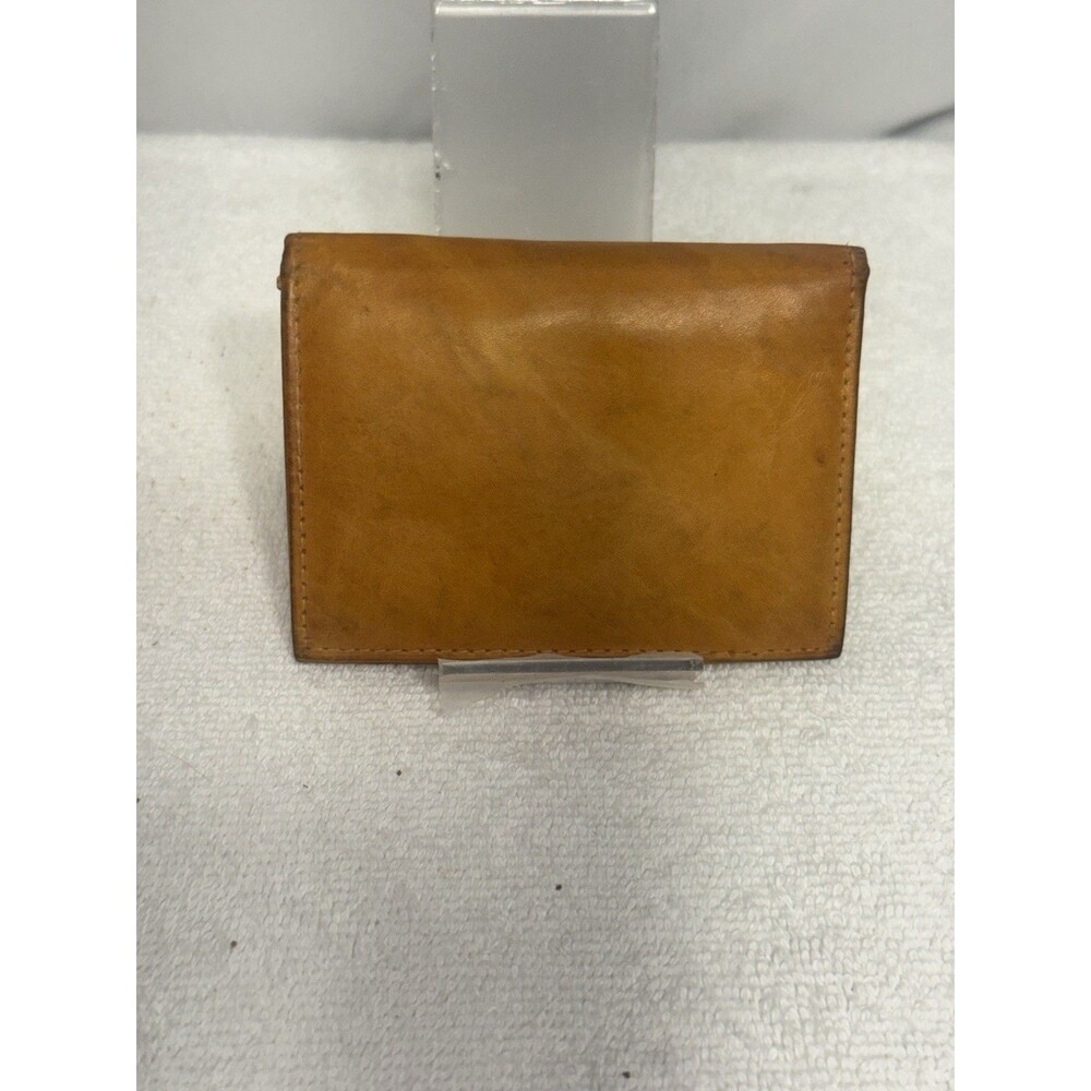 Tan Leather Bifold Wallet/ID Holder Money/Coin